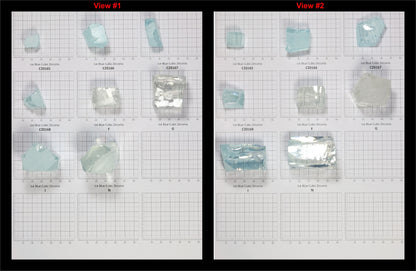 Ice Blue Cubic Zirconia Faceting Rough for Gem Cutting - Various Sizes