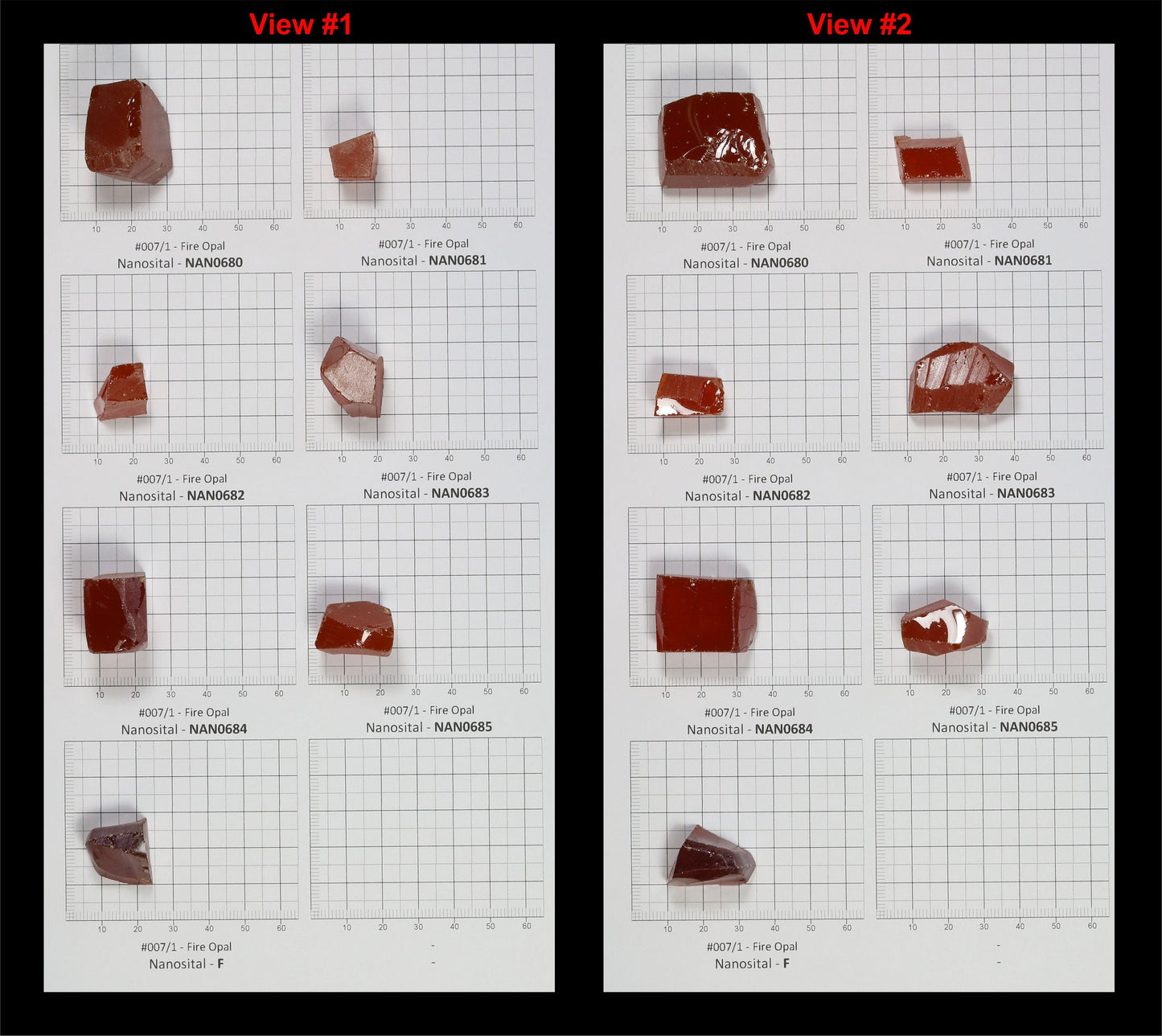 Fire Opal Nanosital Synthetic Lab Created Faceting Rough for Gem Cutting - #007/1 - Various Sizes