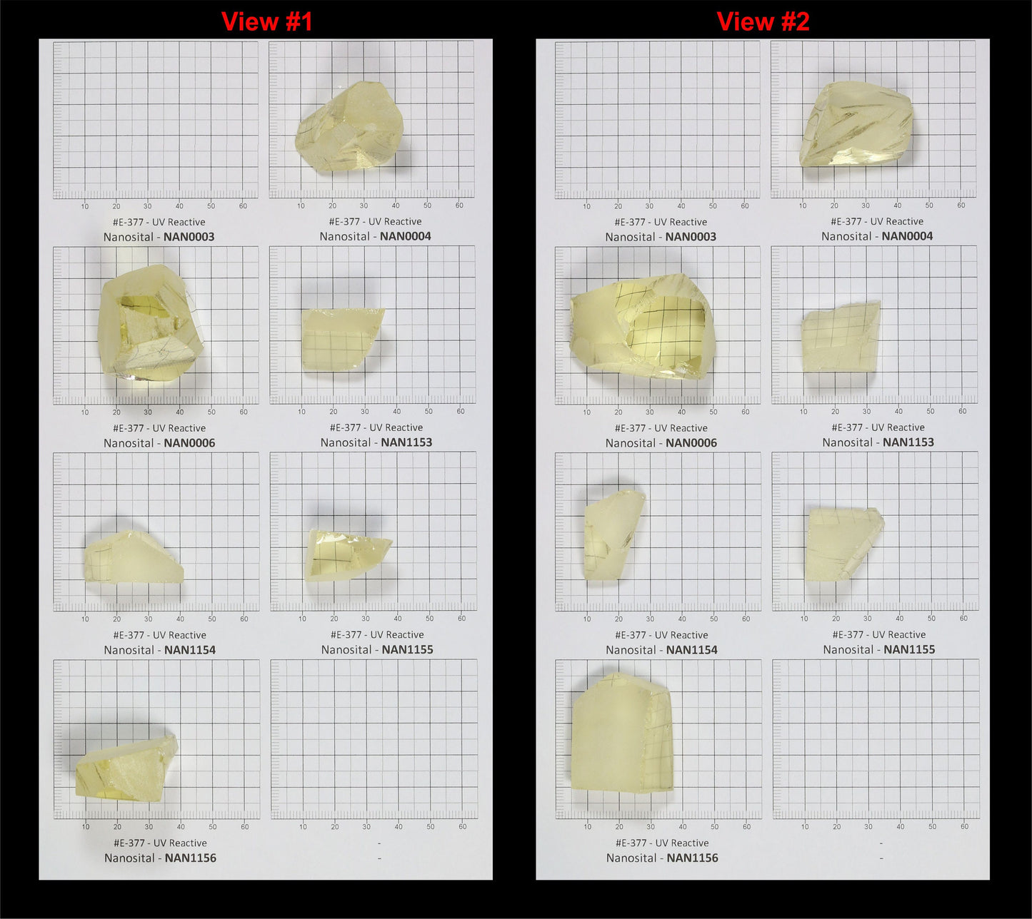 UV Reactive Nanosital #E-377 Synthetic Lab Created Faceting Rough for Gem Cutting - Various Sizes