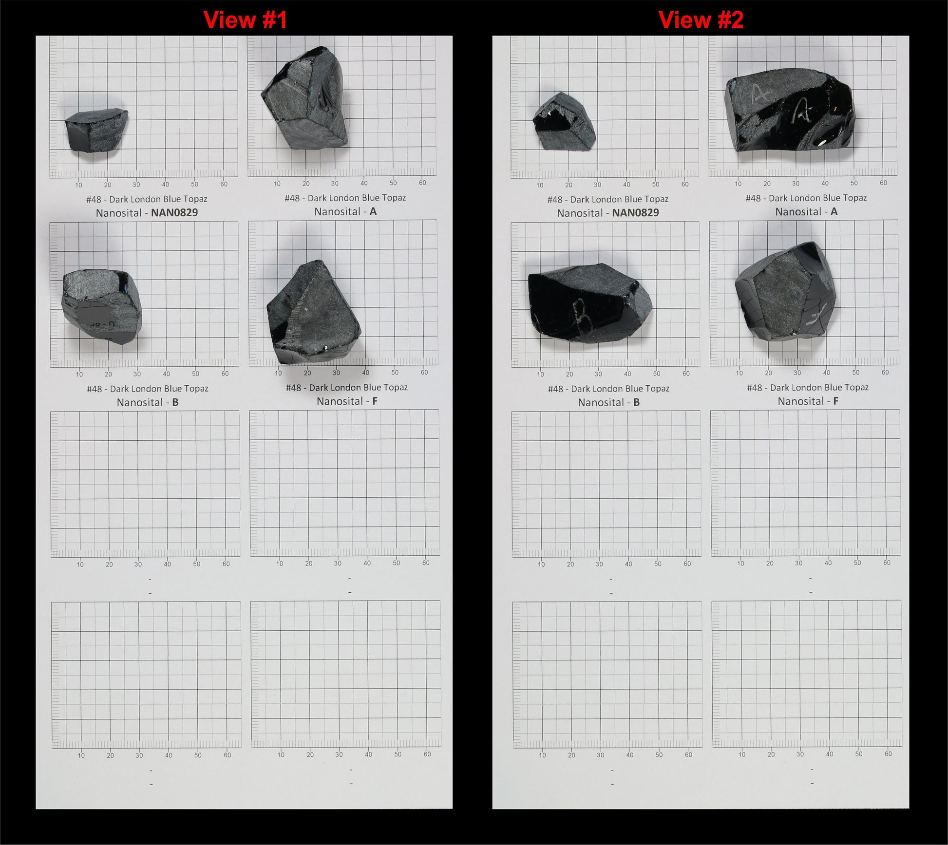 Dark London Blue Topaz Nanosital Synthetic Lab Created Faceting Rough for Gem Cutting - #48 - Various Sizes