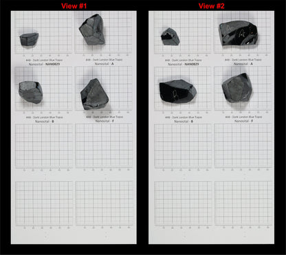 Dark London Blue Topaz Nanosital Synthetic Lab Created Faceting Rough for Gem Cutting - #48 - Various Sizes