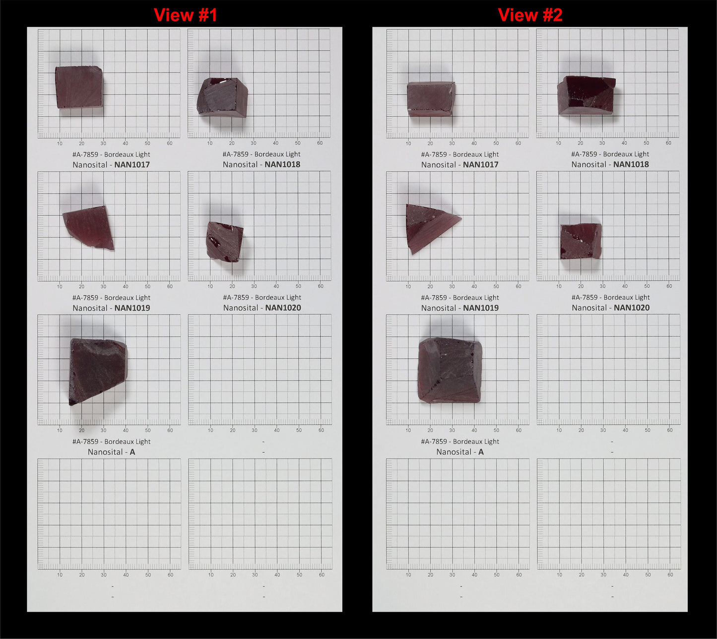 Light Bordeaux Nanosital Synthetic Lab Created Faceting Rough for Gem Cutting - #A-7859 - Various Sizes