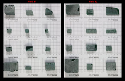 Emerald (Included) Nanosital Synthetic Lab Created Faceting Rough for Gem Cutting - #Z-22- Various Sizes