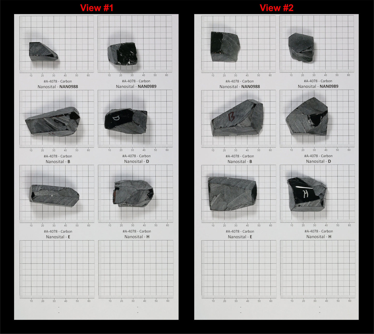 Carbon Nanosital Synthetic Lab Created Faceting Rough for Gem Cutting - #A-4078 - Various Sizes