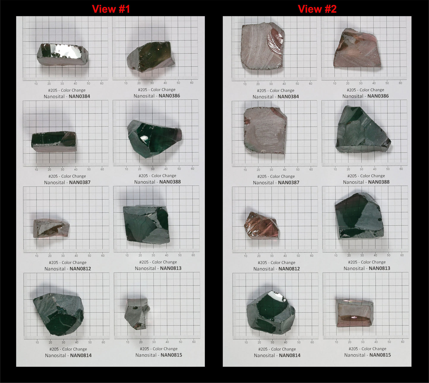 Color Changing Nanosital Synthetic Lab Created Faceting Rough for Gem Cutting - #205 - Various Sizes