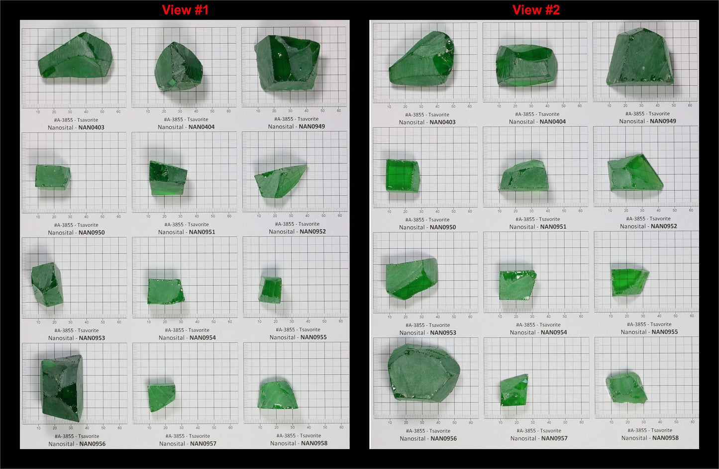 Tsavorite Nanosital Synthetic Lab Created Faceting Rough for Gem Cutting - #A-3855 - Various Sizes