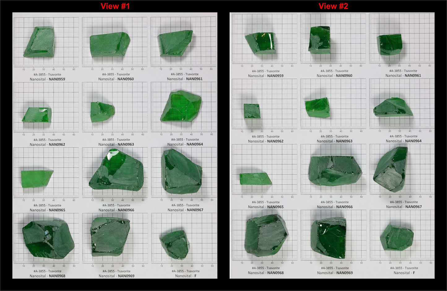 Tsavorite Nanosital Synthetic Lab Created Faceting Rough for Gem Cutting - #A-3855 - Various Sizes