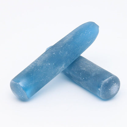 Dark Blue Aquamarine #118-Djeva Lab Created Spinel Faceting Rough for Gem Cutting - Various Sizes