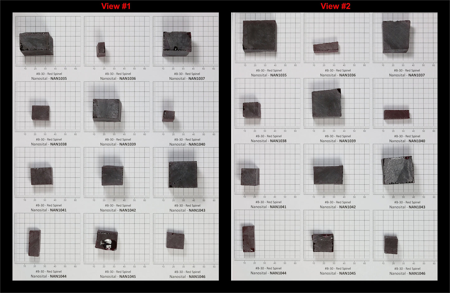 Red Spinel Nanosital Synthetic Lab Created Faceting Rough for Gem Cutting - #B-30 - Various Sizes