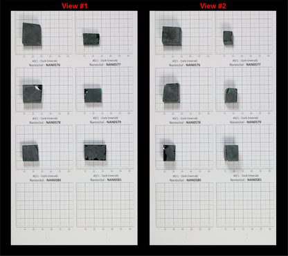 Dark Emerald Nanosital Synthetic Lab Created Faceting Rough for Gem Cutting - #0/1 - Various Sizes