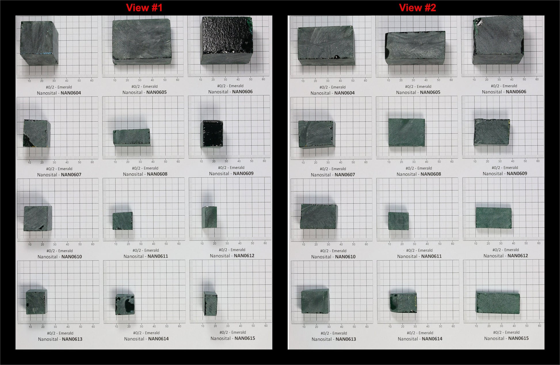 Emerald Nanosital Synthetic Lab Created Faceting Rough for Gem Cutting - #0/2 - Various Sizes