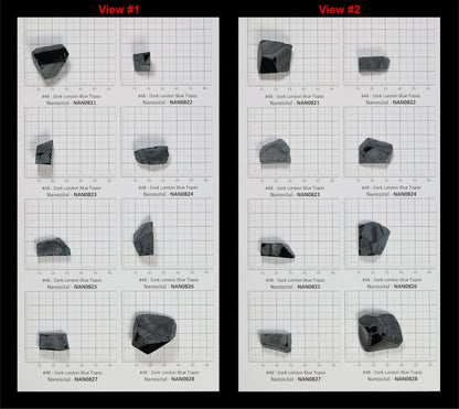 Dark London Blue Topaz Nanosital Synthetic Lab Created Faceting Rough for Gem Cutting - #48 - Various Sizes