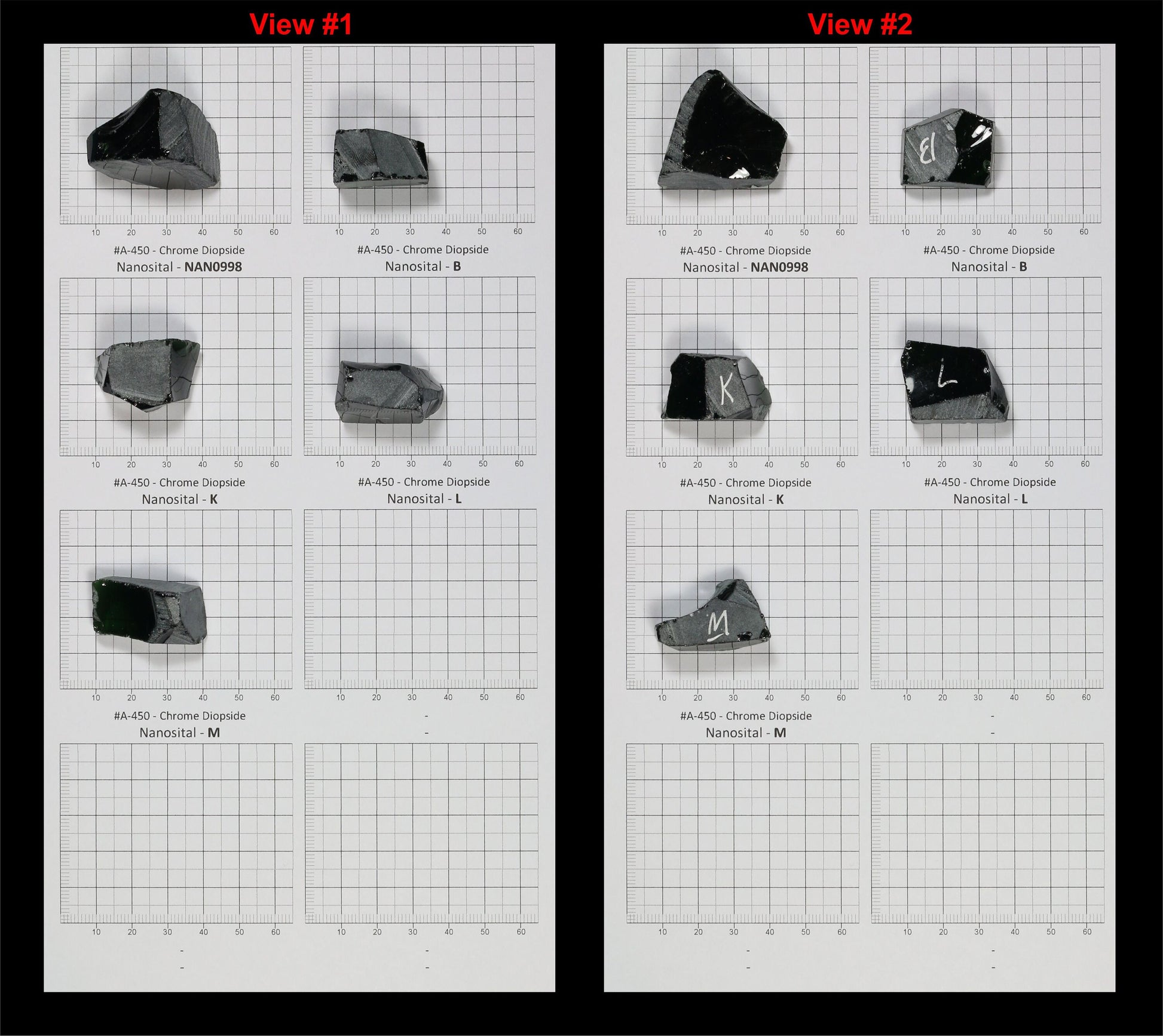 Chrome Diopside Nanosital Synthetic Lab Created Faceting Rough for Gem Cutting - #A-450 - Various Sizes