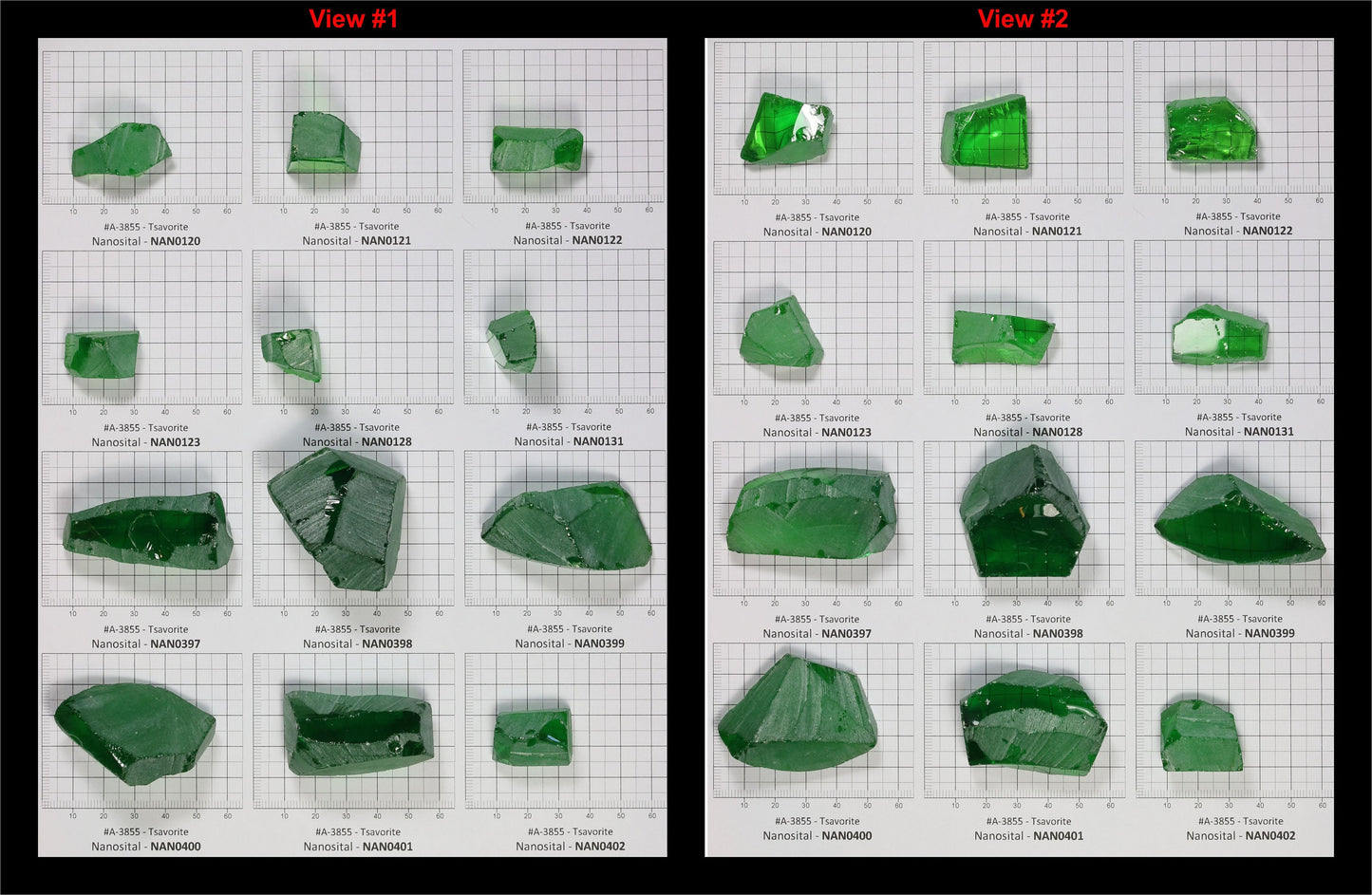 Tsavorite Nanosital Synthetic Lab Created Faceting Rough for Gem Cutting - #A-3855 - Various Sizes