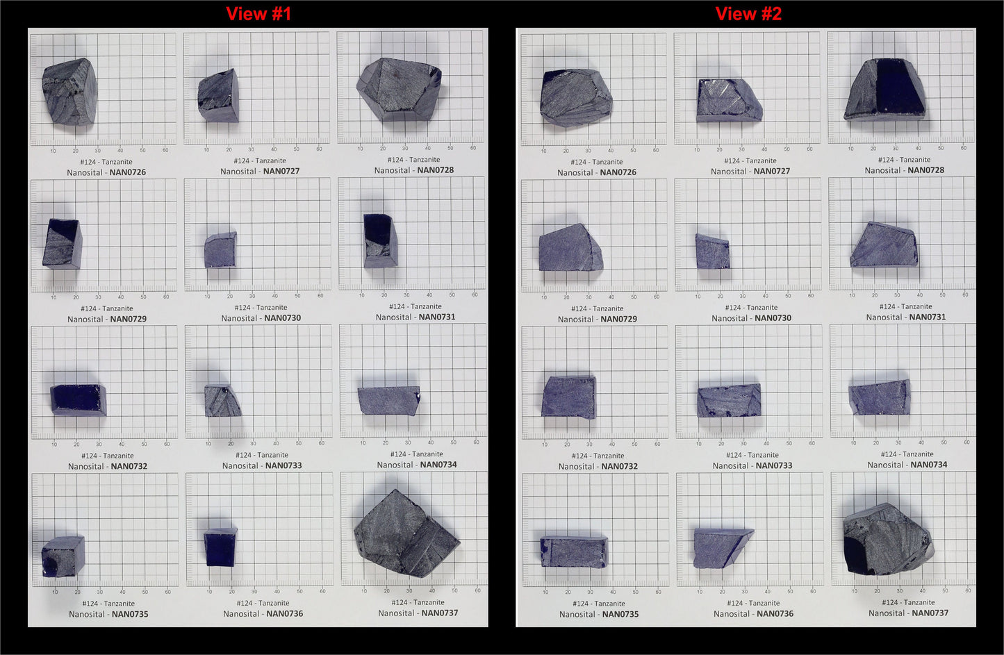 Tanzanite Nanosital Synthetic Lab Created Faceting Rough for Gem Cutting - #124 - Various Sizes