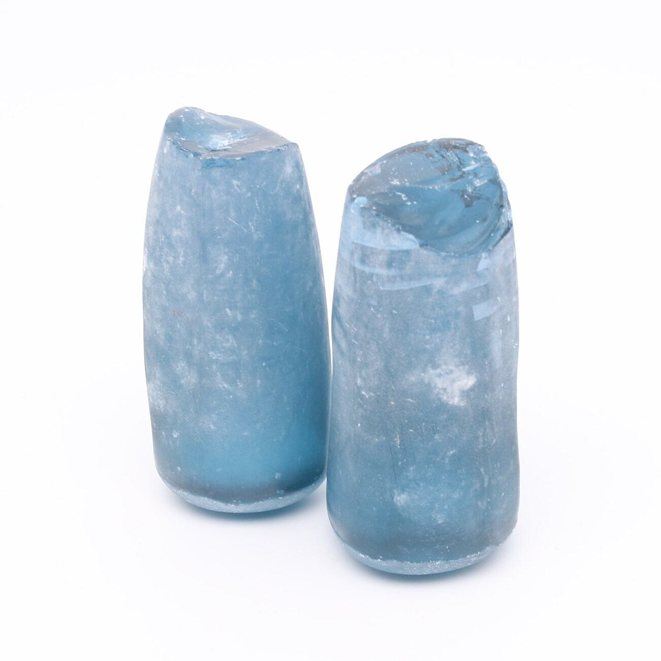 Aquamarine Medium Blue #106 Lab Created Spinel Faceting Rough for Gem Cutting - Various Sizes