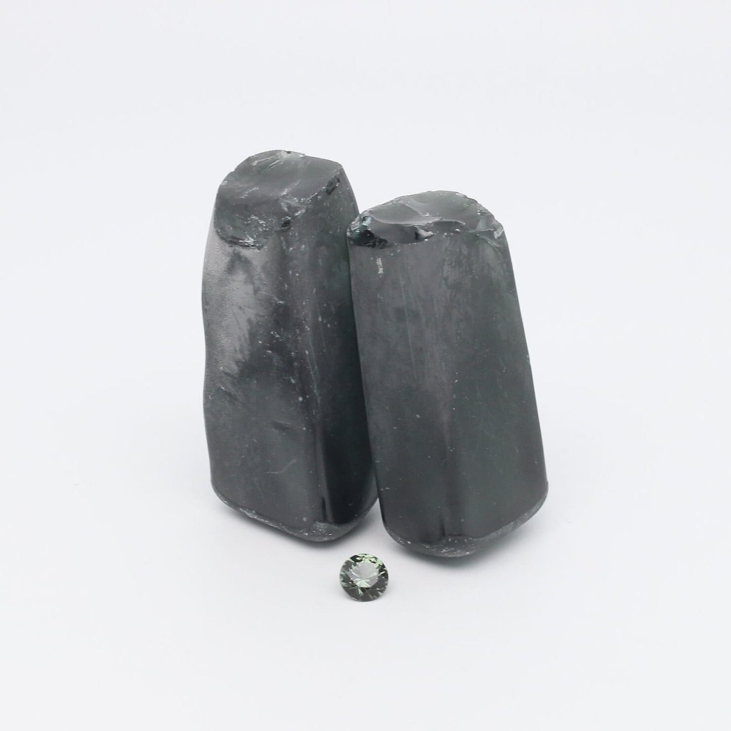 Green Tourmaline (Light) #149 Lab Created Spinel Faceting Rough for Gem Cutting - Various Sizes