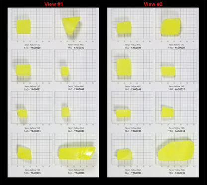 Neon Yellow YAG Faceting Rough for Gem Cutting - Various Sizes