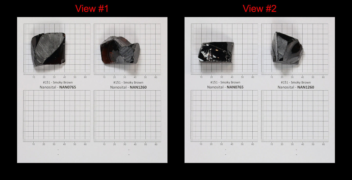 Smoky Brown Nanosital Synthetic Lab Created Faceting Rough for Gem Cutting - #151 - Various Sizes