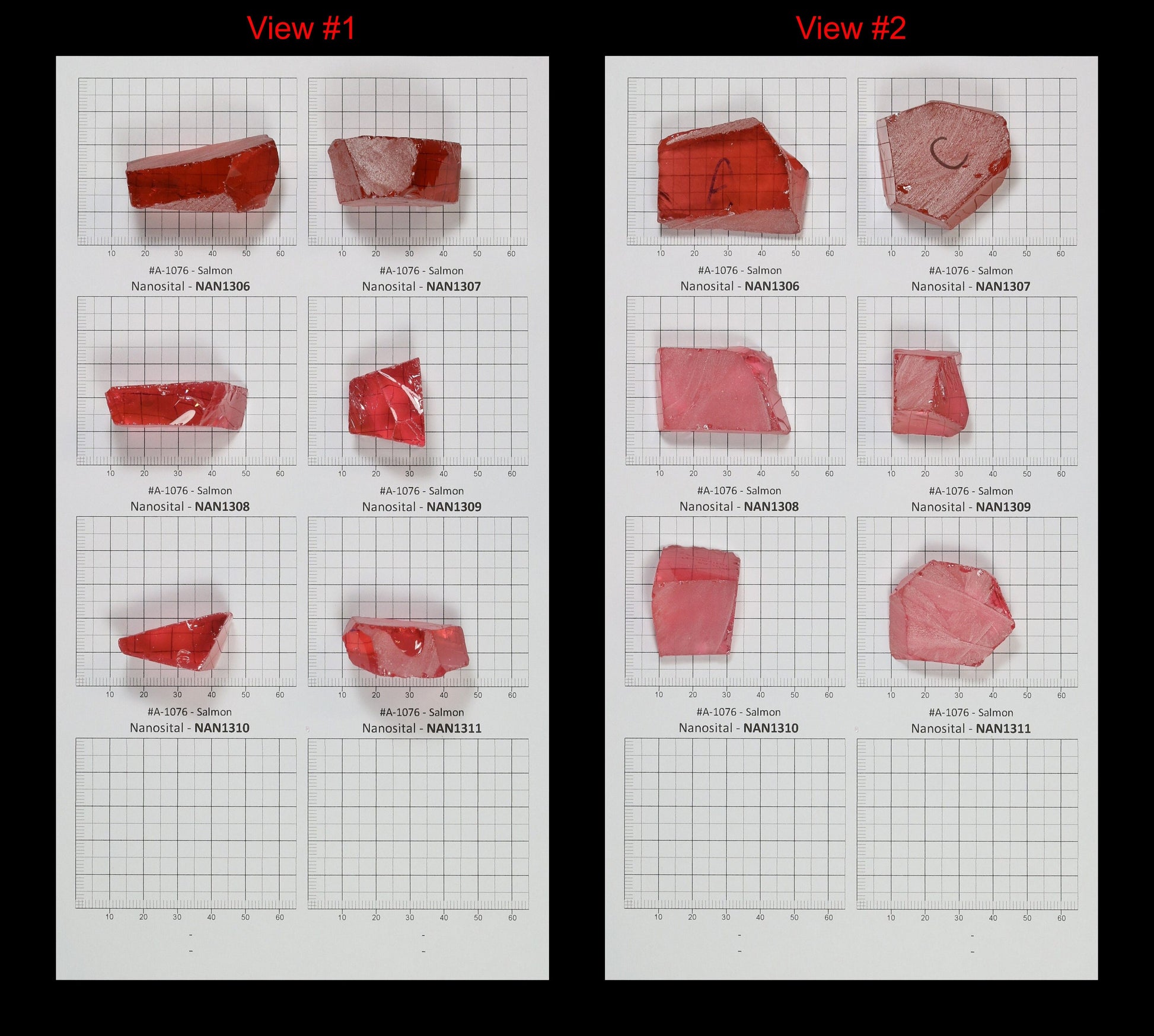 Salmon Nanosital Synthetic Lab Created Faceting Rough for Gem Cutting - #A-1076 - Various Sizes