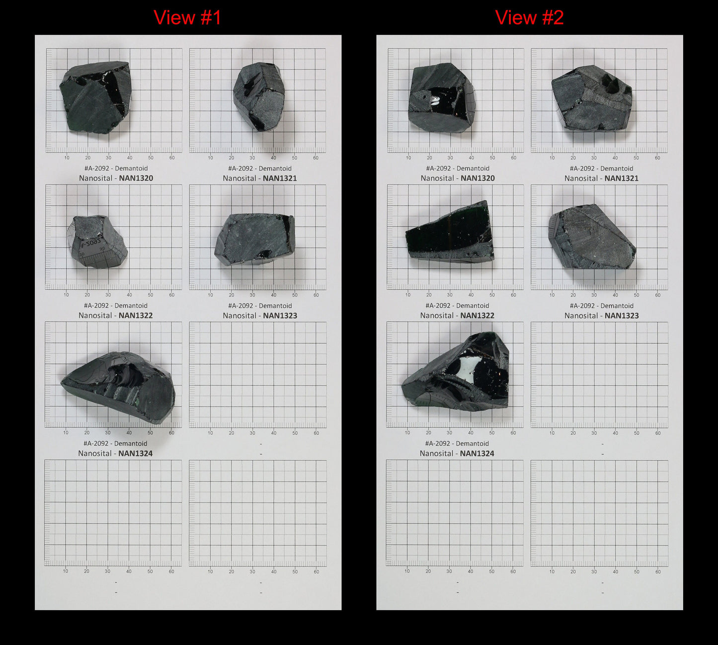 Demantoid Nanosital Synthetic Lab Created Faceting Rough for Gem Cutting - #A-2092 - Various Sizes