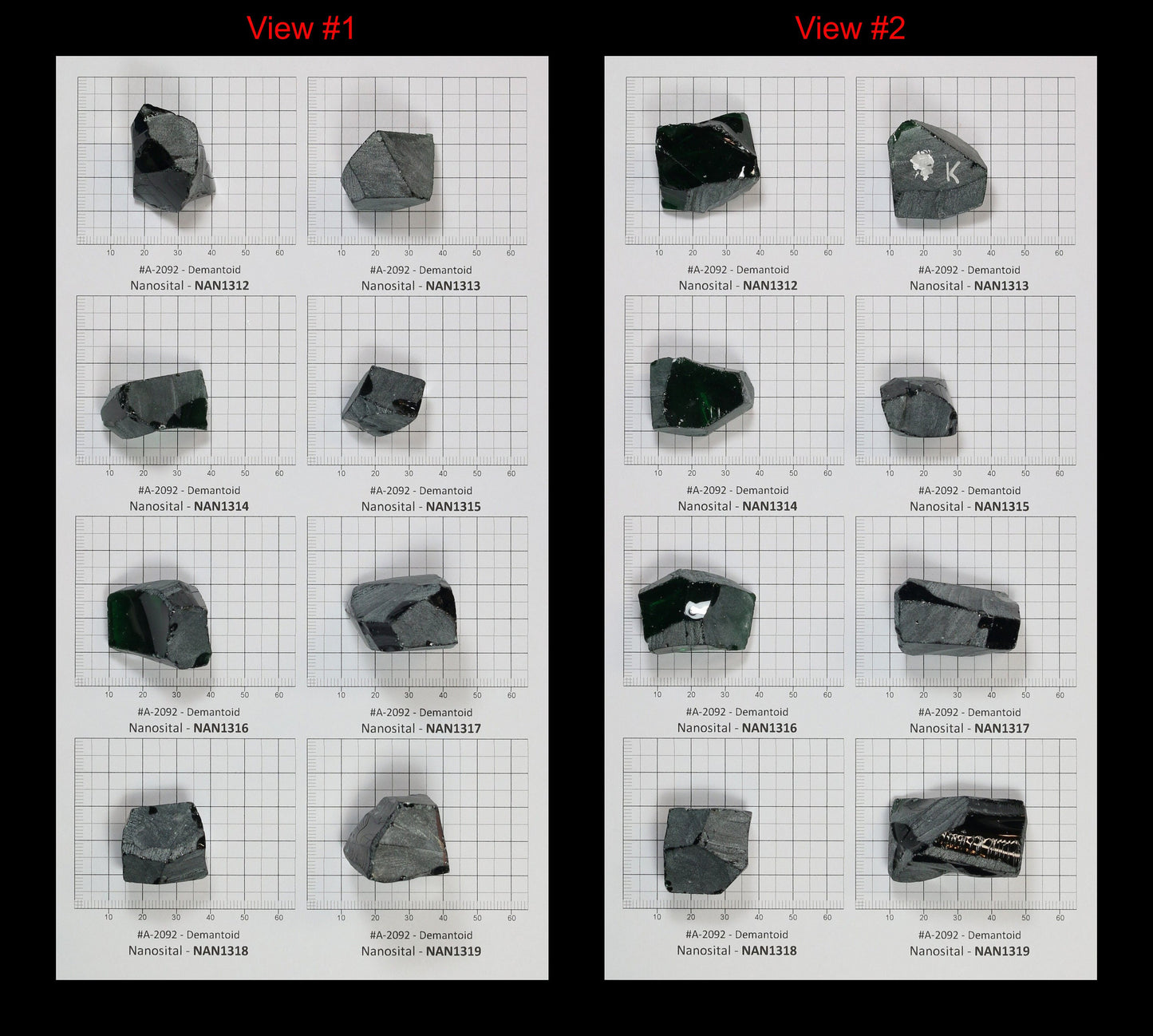 Demantoid Nanosital Synthetic Lab Created Faceting Rough for Gem Cutting - #A-2092 - Various Sizes