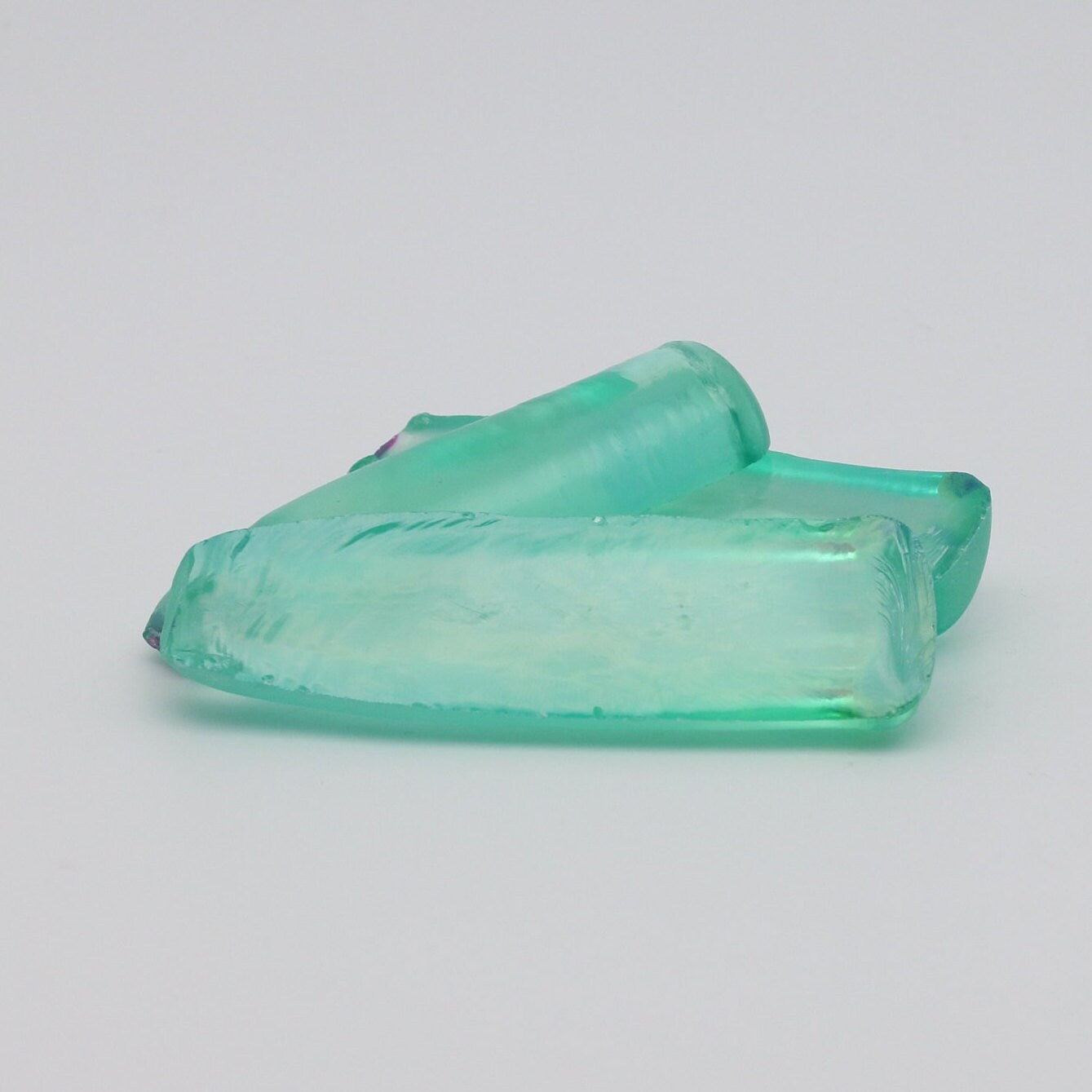 Slight Paraiba Colored #73BL Lab Created Corundum Sapphire Faceting Rough for Gem Cutting - Various Sizes