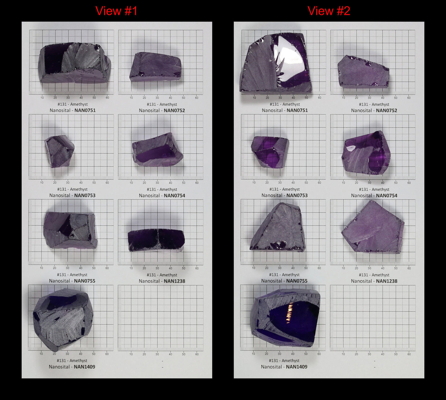 Amethyst Nanosital Synthetic Lab Created Faceting Rough for Gem Cutting - #131 - Various Sizes