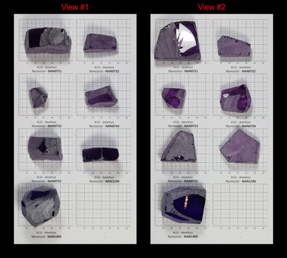 Amethyst Nanosital Synthetic Lab Created Faceting Rough for Gem Cutting - #131 - Various Sizes