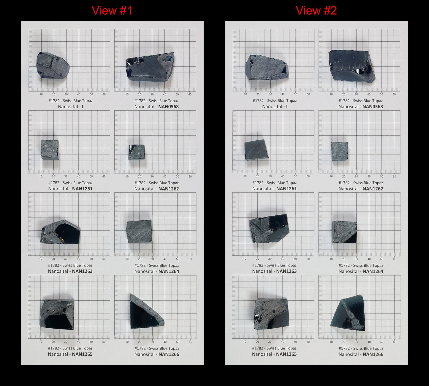 Swiss Blue Topaz Nanosital Synthetic Lab Created Faceting Rough for Gem Cutting - #1782 - Various Sizes