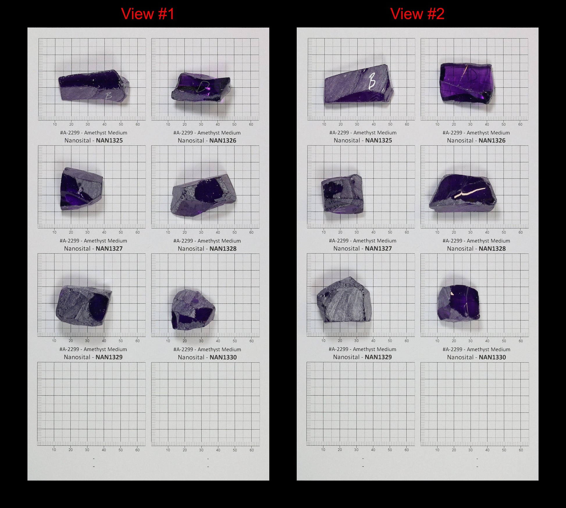 Medium Amethyst Nanosital Synthetic Lab Created Faceting Rough for Gem Cutting - #A-2299 - Various Sizes