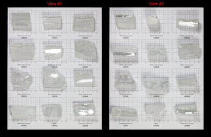 White Cubic Zirconia Faceting Rough for Gem Cutting - Various Sizes