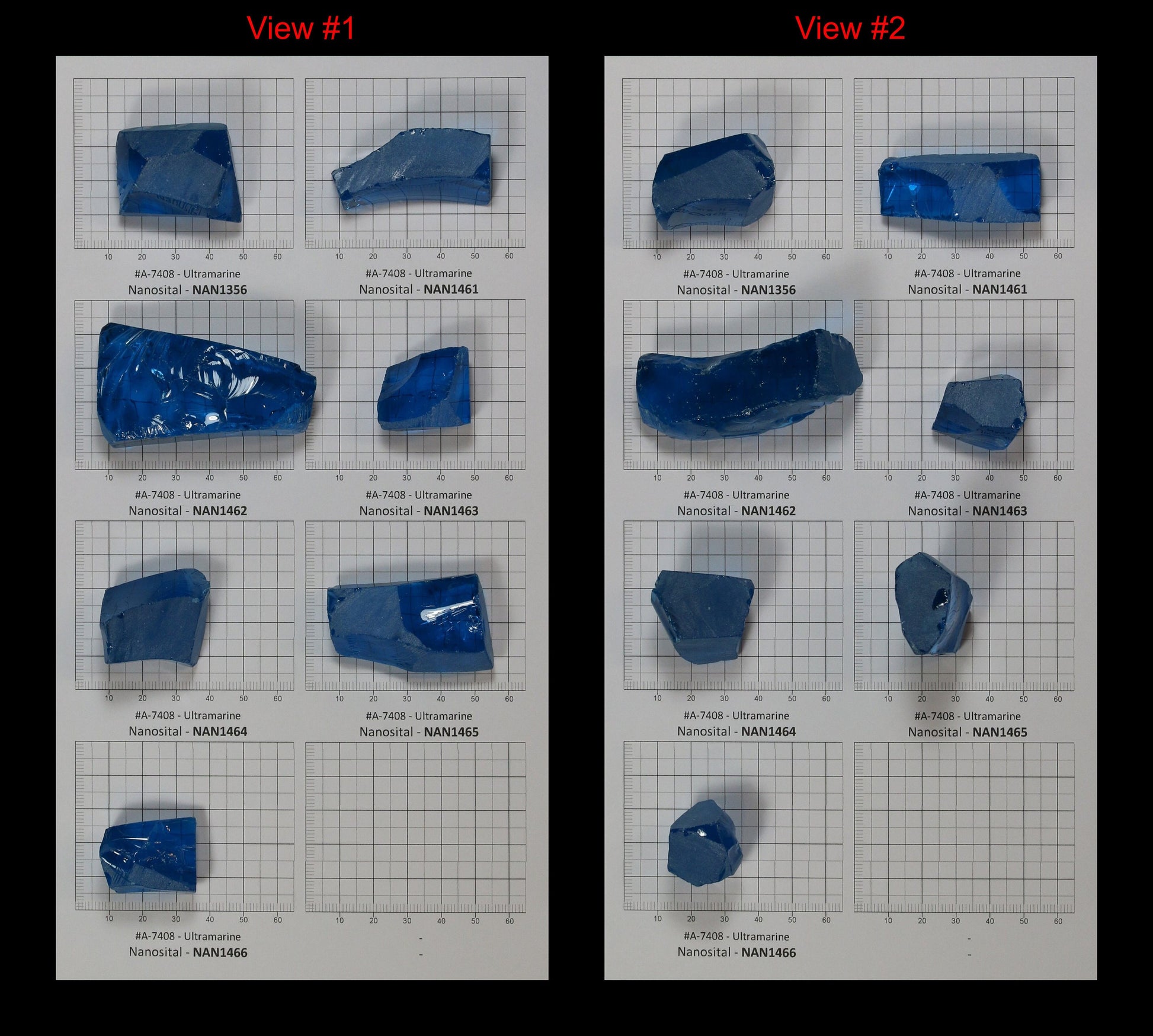 Ultramarine Nanosital Synthetic Lab Created Faceting Rough for Gem Cutting - #A-7408 - Various Sizes