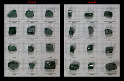 Emerald (Blueish) Cubic Zirconia Faceting Rough for Gem Cutting - Various Sizes