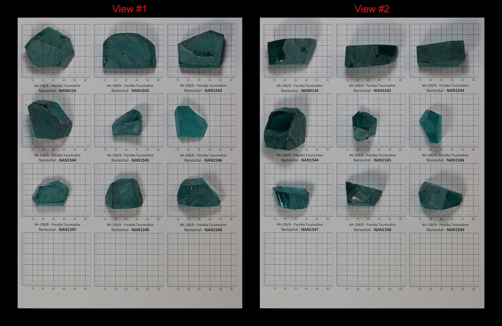 Paraiba Tourmaline Nanosital Synthetic Lab Created Faceting Rough for Gem Cutting - #A-108/B - Various Sizes