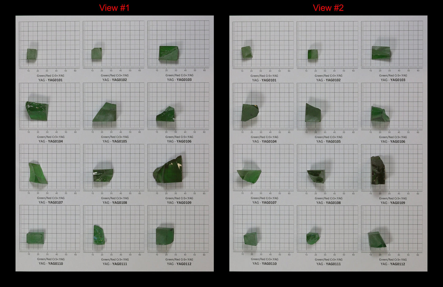 Christmas Garnet YAG Cr3+:YAG Faceting Rough for Gem Cutting - Various Sizes