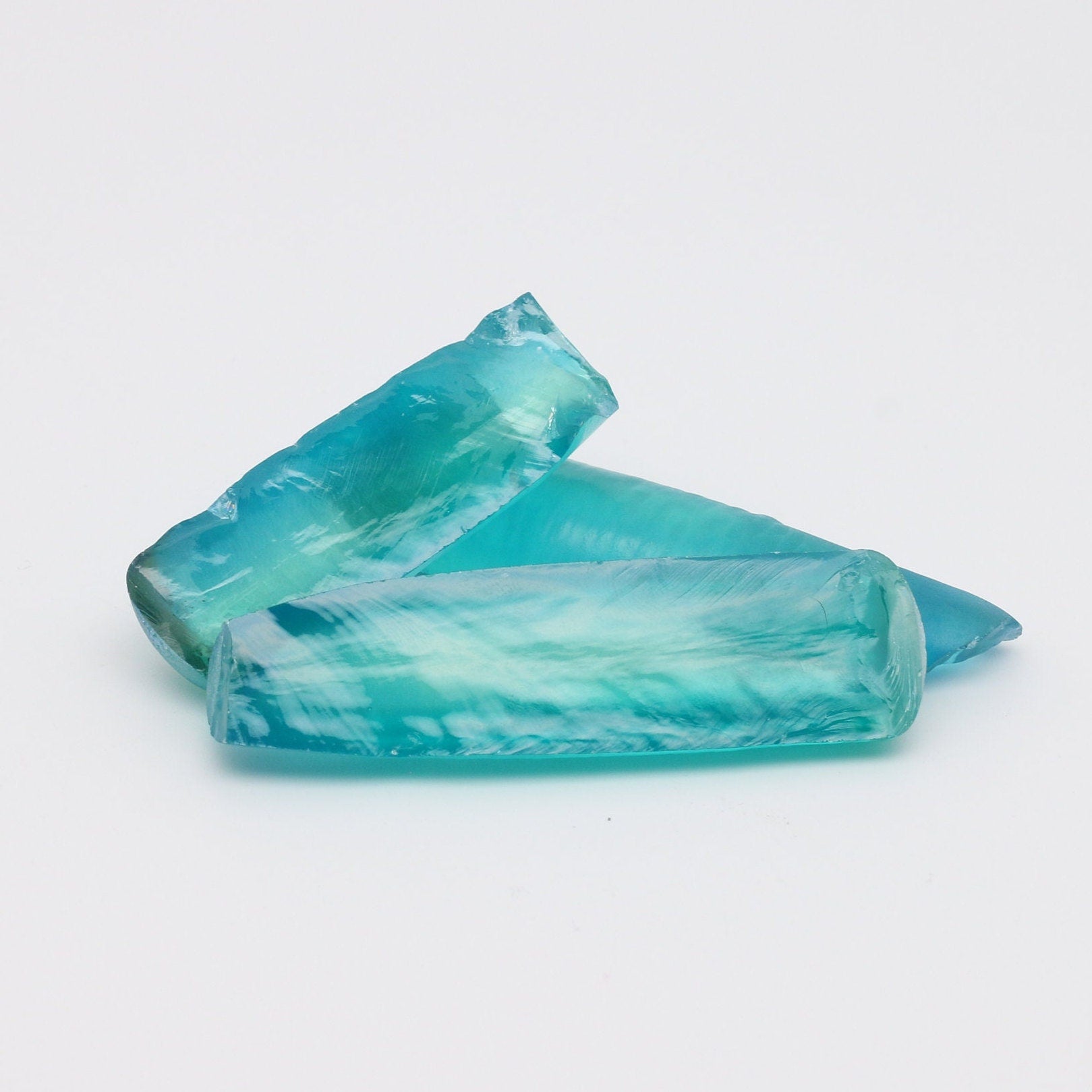 Dark Paraiba Colored Lab Created Corundum Sapphire Faceting Rough for Gem Cutting - Various Sizes