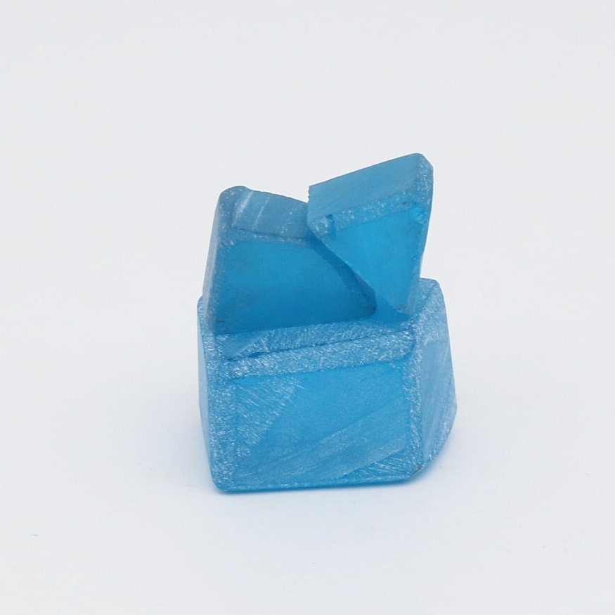 Blue Topaz colored YAG Faceting Rough for Gem Cutting - Various Sizes