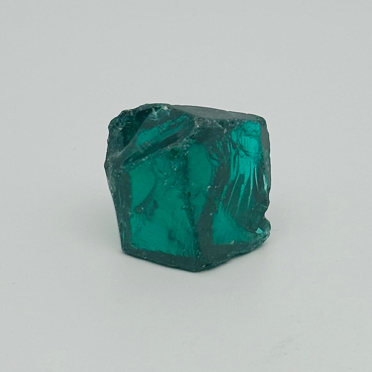 Emerald (Blueish) Cubic Zirconia Faceting Rough for Gem Cutting - Various Sizes