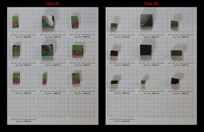 Bi-Color Nanosital Synthetic Lab Created Faceting Rough for Gem Cutting - Green-Orange - Various Sizes