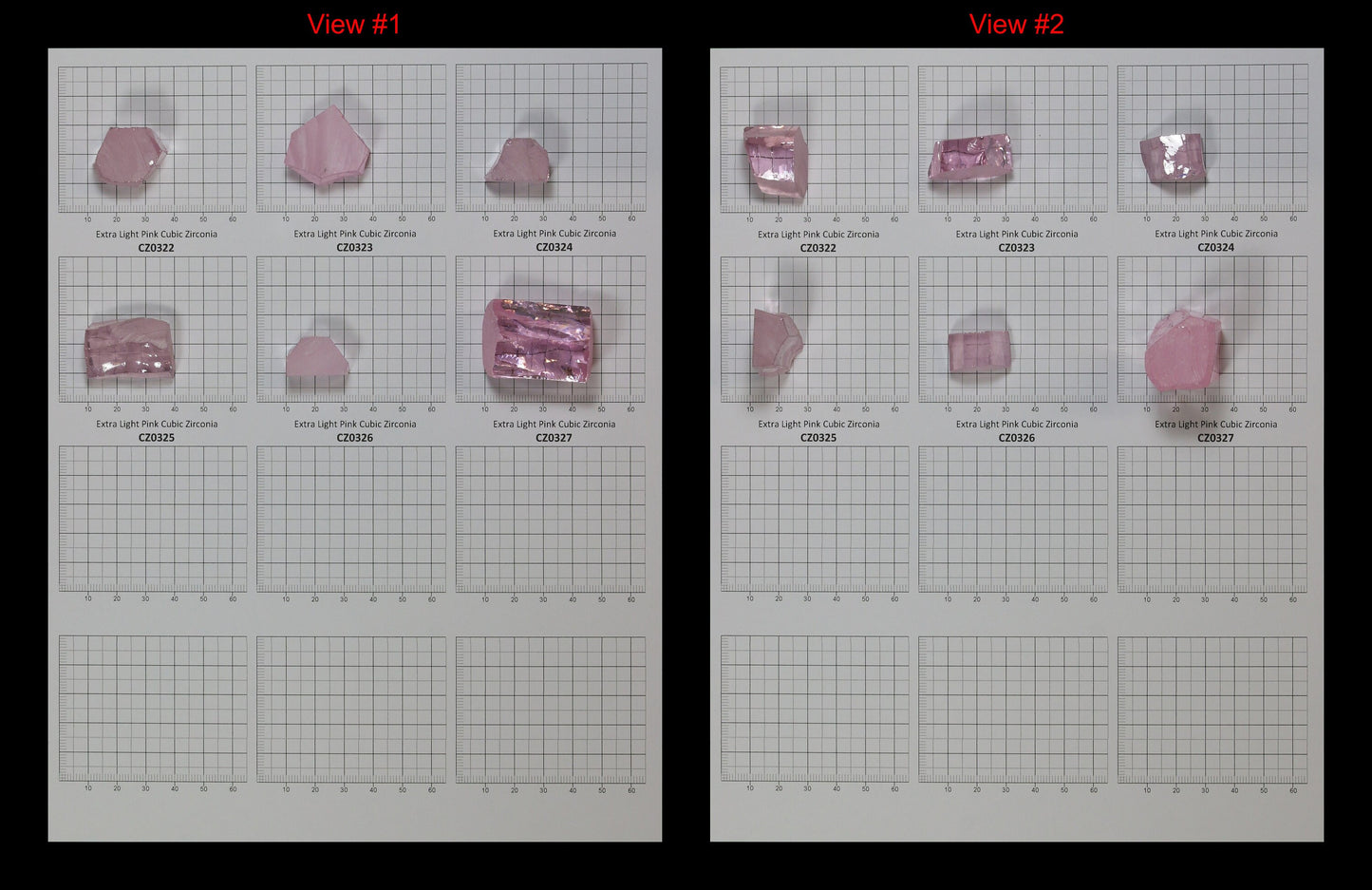 Light Pink Cubic Zirconia Faceting Rough for Gem Cutting - Various Sizes