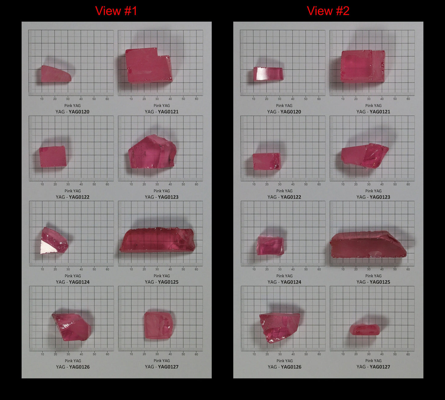 Pink YAG Faceting Rough for Gem Cutting - Various Sizes