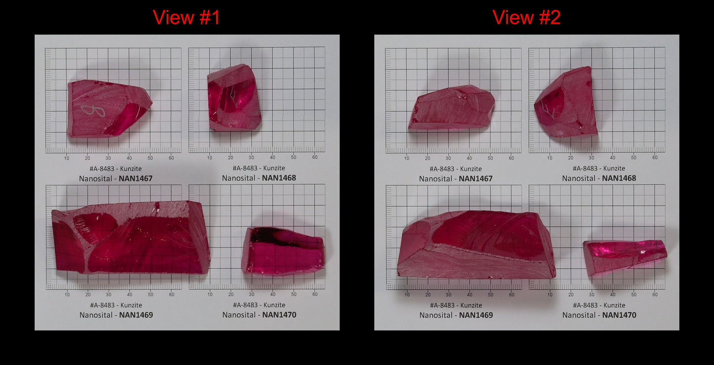 Kunzite Nanosital Synthetic Lab Created Faceting Rough for Gem Cutting - #A-8483 - Various Sizes