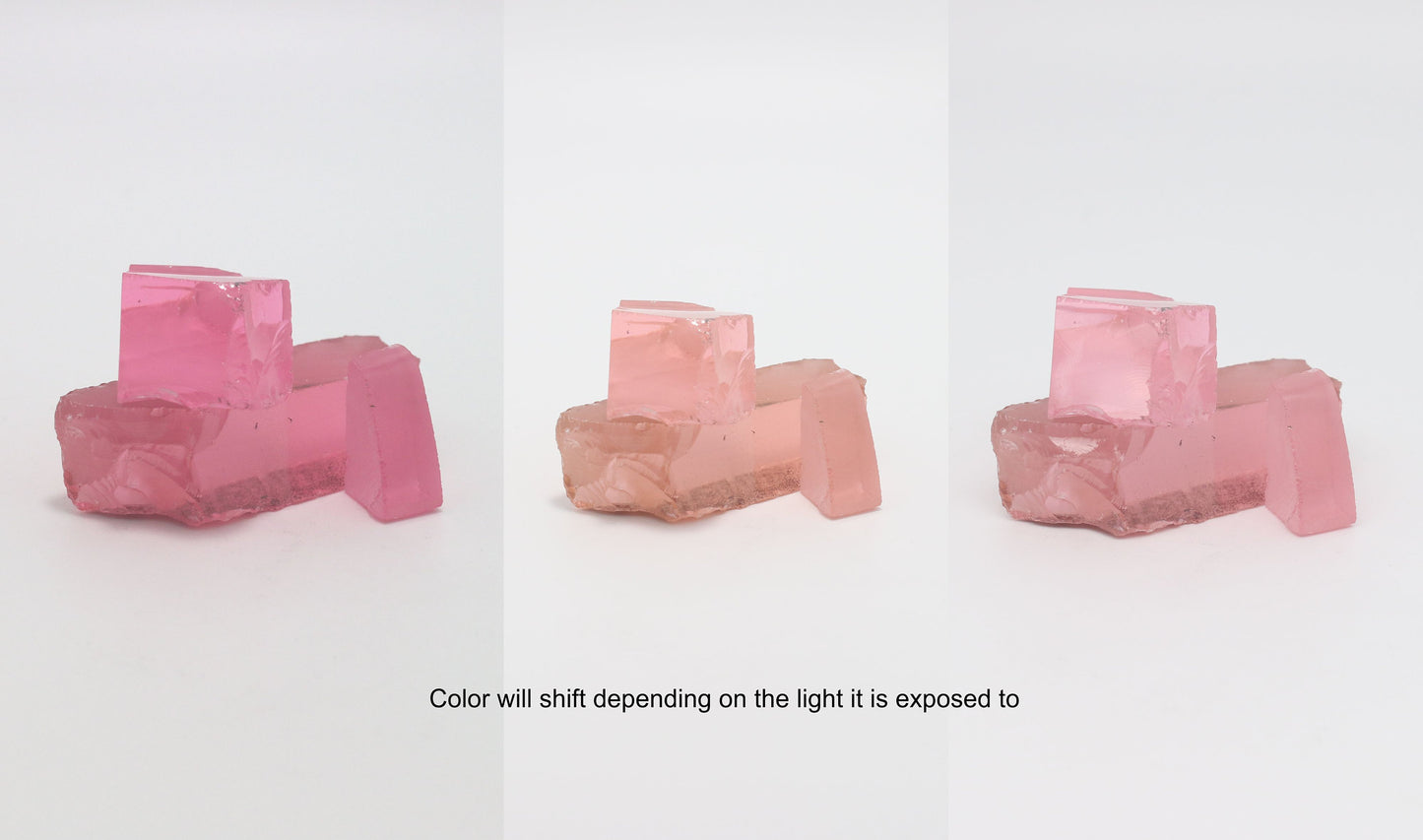 Pink YAG Faceting Rough for Gem Cutting - Various Sizes