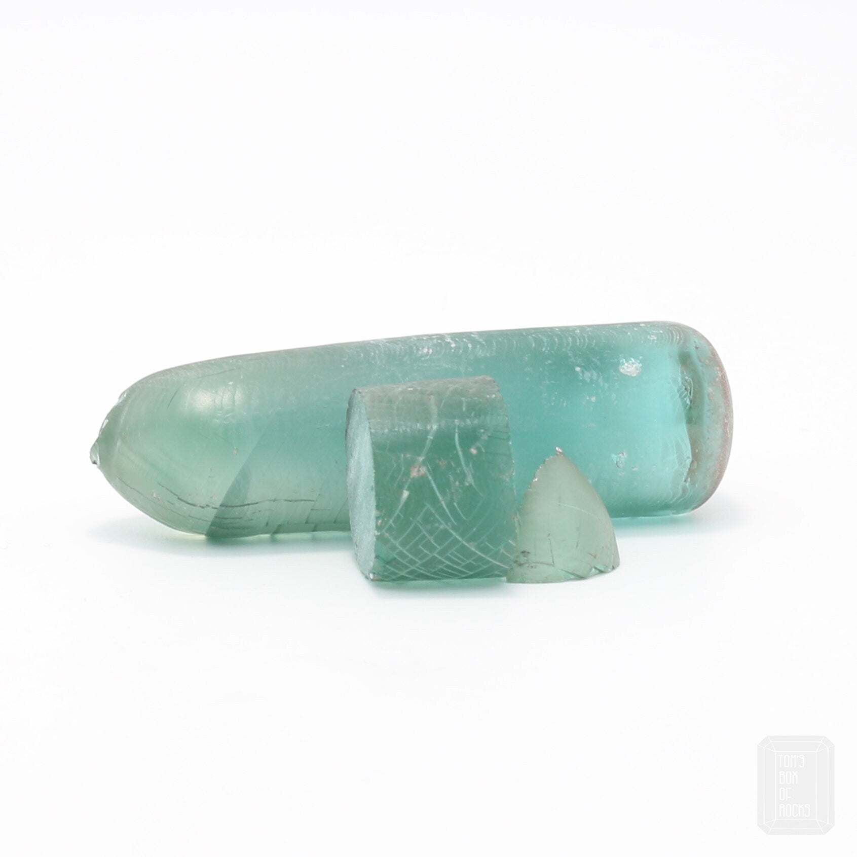 Light Paraiba Blue #135-Djeva Lab Created Spinel Faceting Rough for Gem Cutting - Various Sizes