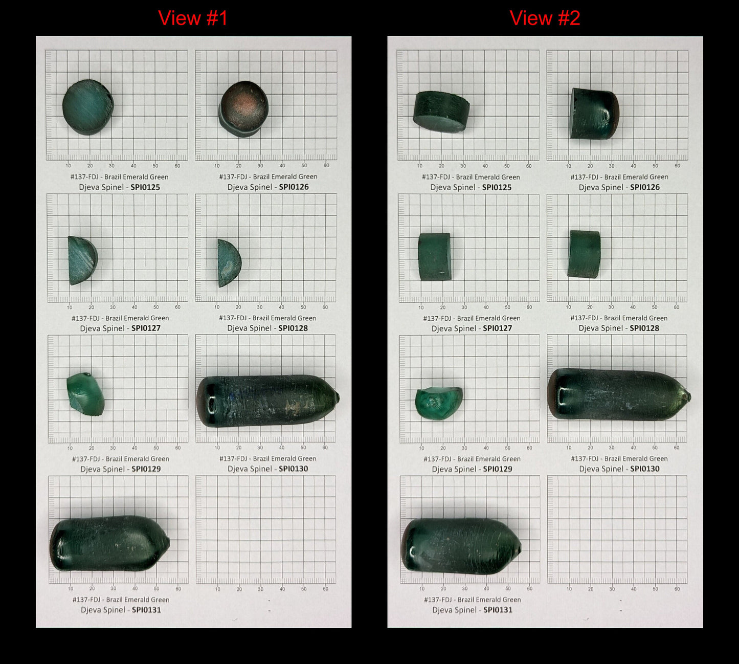 Brazil Emerald Green #137-Djeva Lab Created Spinel Faceting Rough for Gem Cutting - Various Sizes