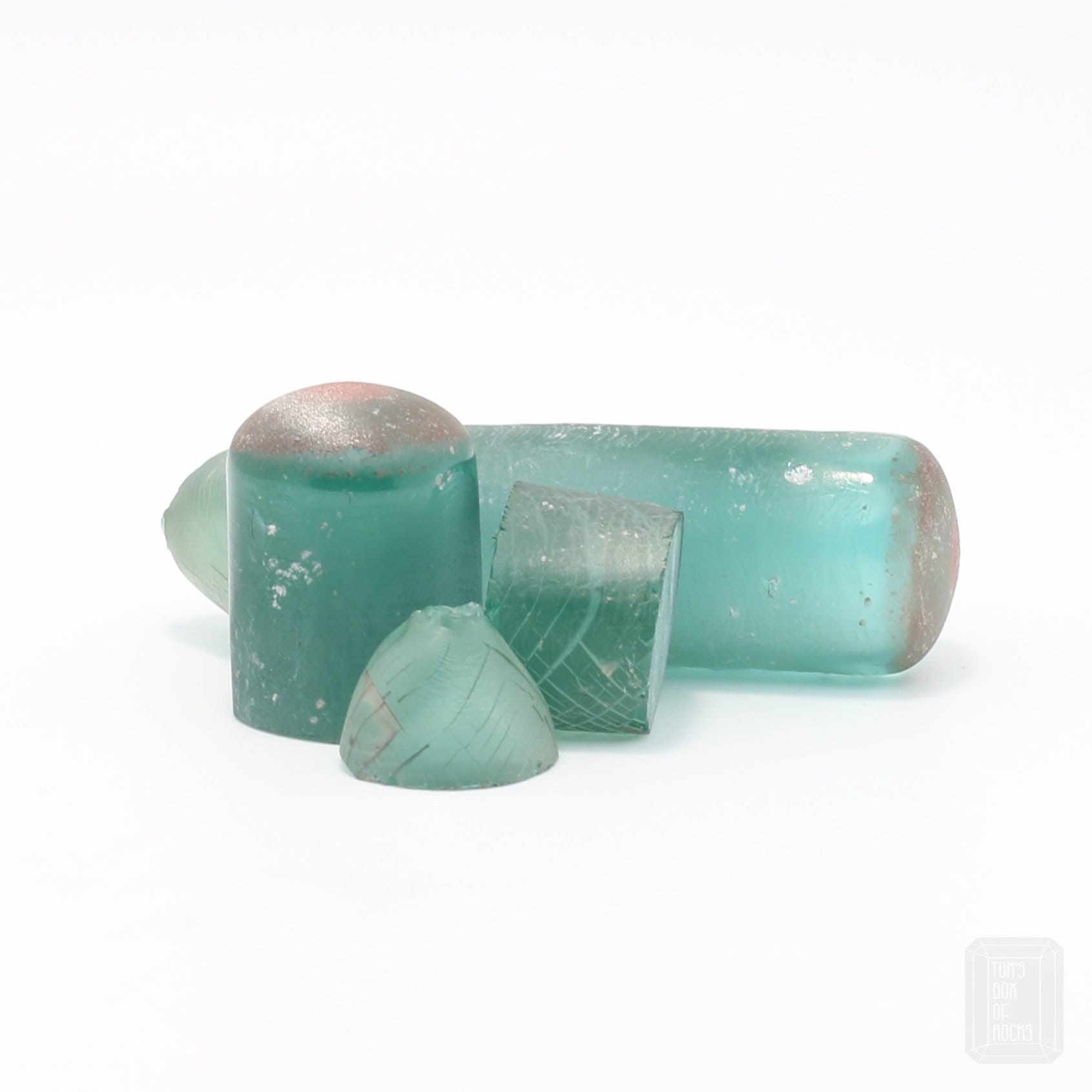 Light Paraiba Blue #135-Djeva Lab Created Spinel Faceting Rough for Gem Cutting - Various Sizes