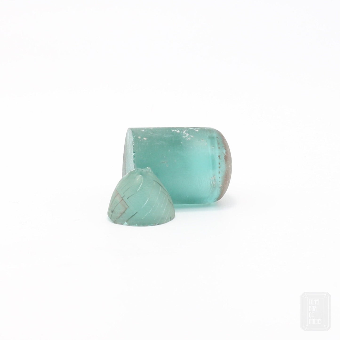 Light Paraiba Blue #135-Djeva Lab Created Spinel Faceting Rough for Gem Cutting - Various Sizes
