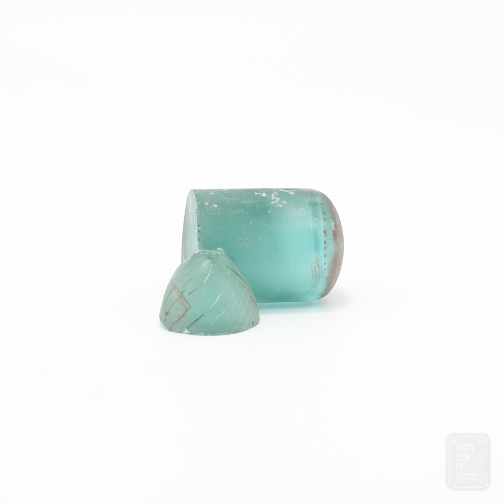Light Paraiba Blue #135-Djeva Lab Created Spinel Faceting Rough for Gem Cutting - Various Sizes