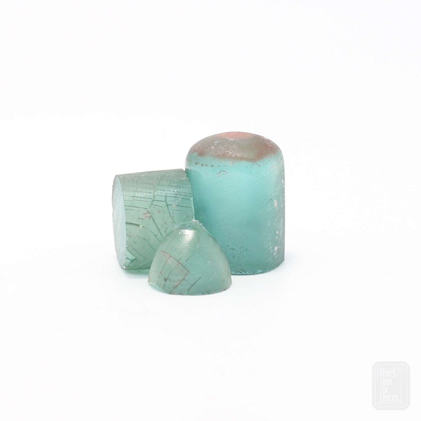 Light Paraiba Blue #135-Djeva Lab Created Spinel Faceting Rough for Gem Cutting - Various Sizes